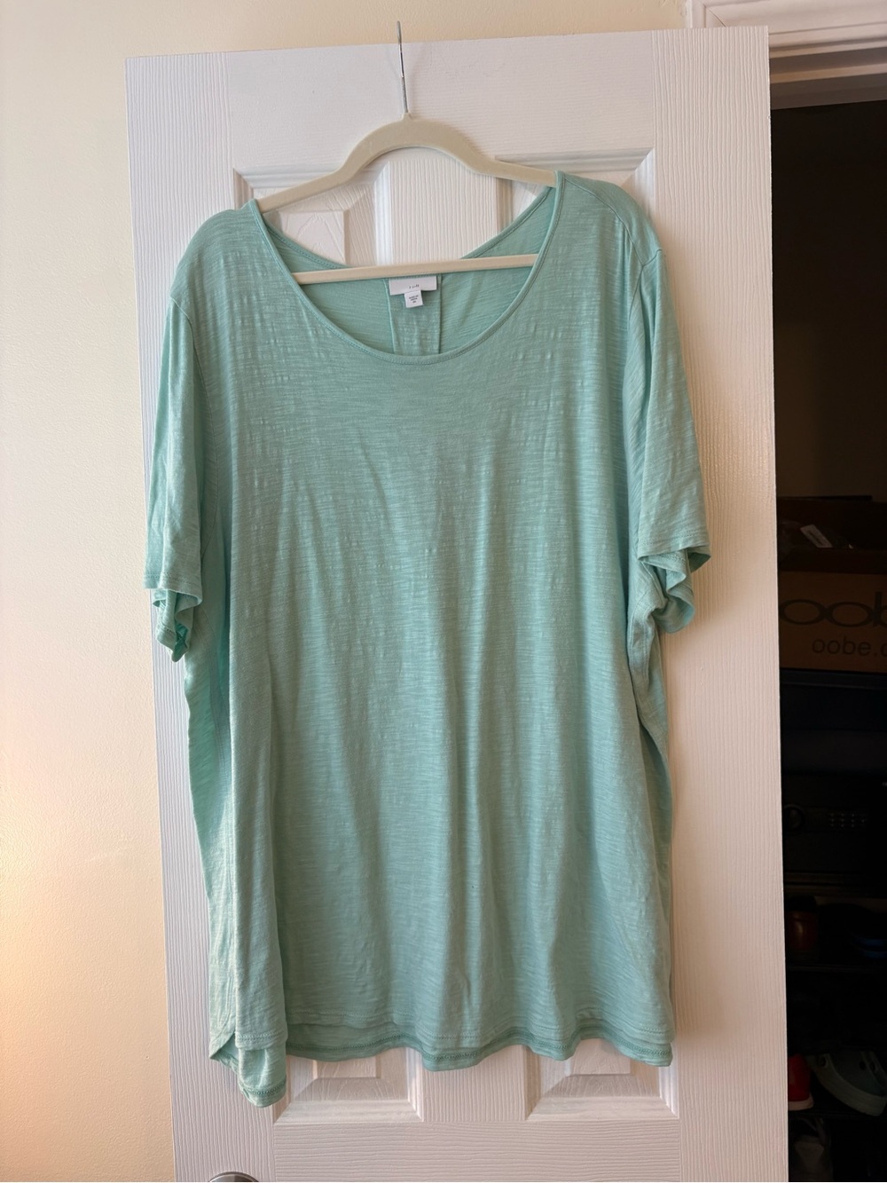 J. Jill Mint Green Short-Sleeve Scoop Neck Top